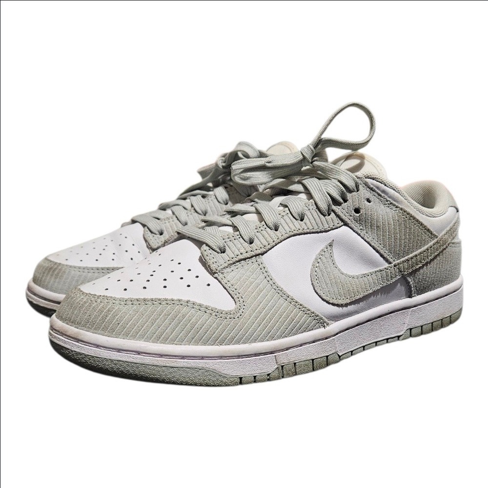 Nike Dunk Low Phantom Silver Corduroy Sneakers Basketball FN7658-100 Womens 9